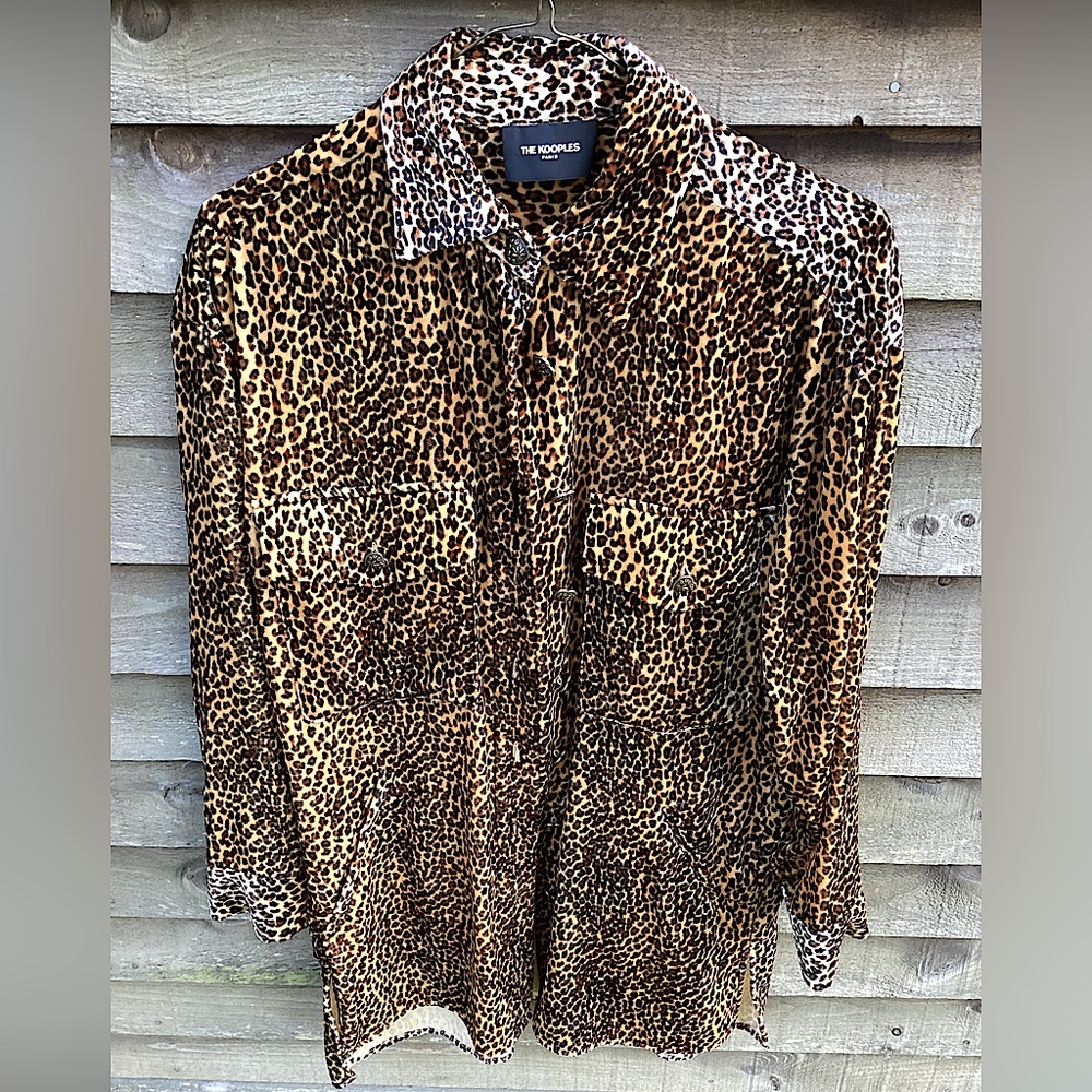 The Kooples Paris Leopard Print Button-Down Top, Size Medium (Euro Size 2)
